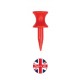 Golf Tees Plastic Castle Red 32mm (1 1/4")