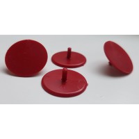 Dark Red Plastic Golf Ball Marker (24mm)