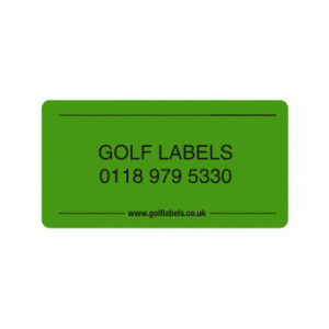 golf labels - golf shaft labels green