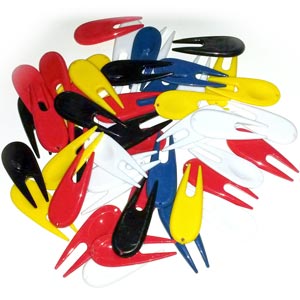 plastic pitch mark repair tool - assorted colours