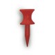 red 32mm plastic castle golf tee