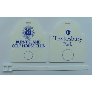 Sunrise Plastic Golf Bag Tags One Colour Print- 1 Side